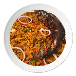A plate of African Salad (Nigerian Abacha), a cassava-based salad, available in Bolingbrook, Illinois.