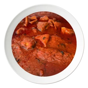 A bowl of stew with assorted meat, a rich Nigerian stew, available for delivery in Bolingbrook, Illinois.