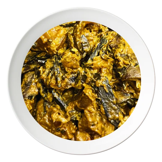 A plate of Nkwobi, a spicy Nigerian cow leg appetizer, order in Bolingbrook, Illinois.