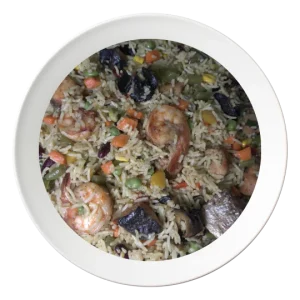 Seafood fried rice, Nigerian seafood, Bolingbrook food, rice dishes.