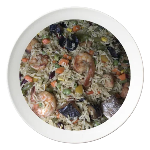 Seafood fried rice, Nigerian seafood, Bolingbrook food, rice dishes.